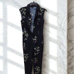 Ted Baker London Sleeveless Floral Jumpsuit – Size 1